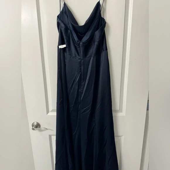 Amsale Chloe Navy Size 14 Bridesmaid Formal Gown NWT - Picture 9 of 14